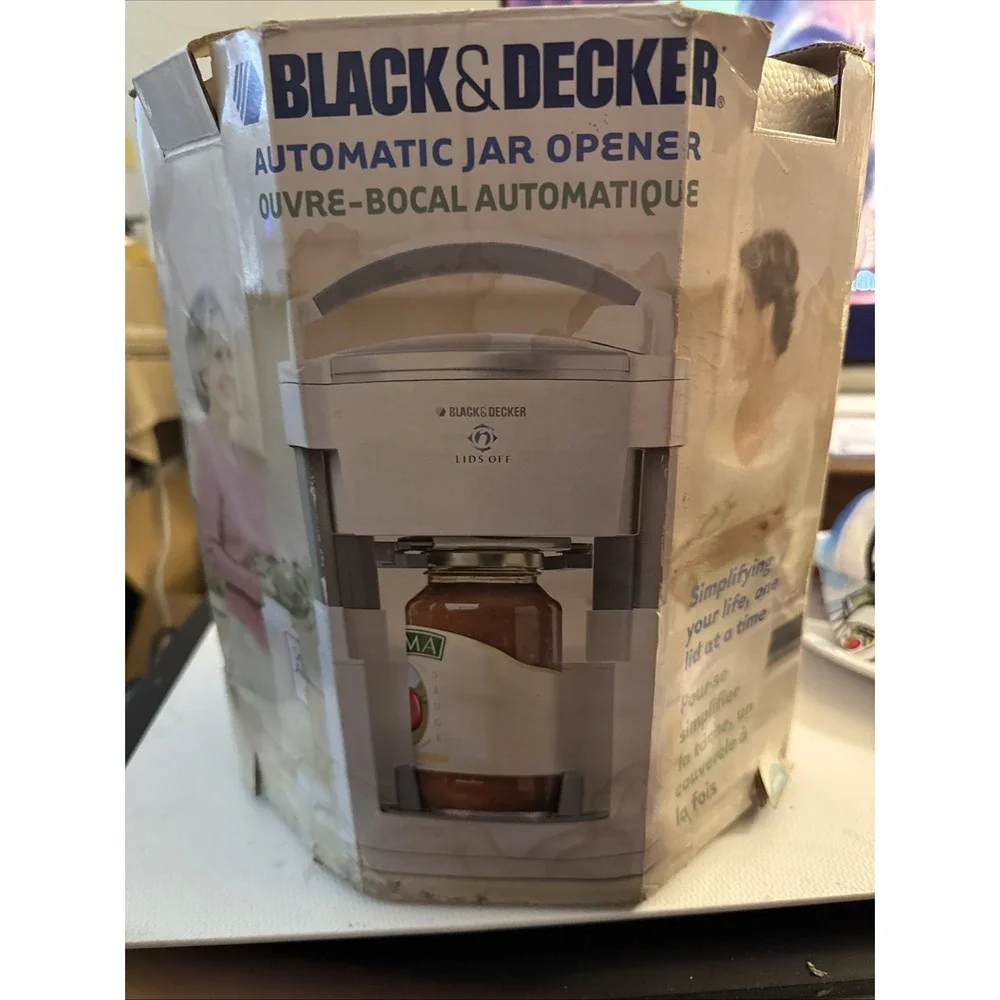 NIB Black & Decker Lids Off Automatic Jar Opener WHITE